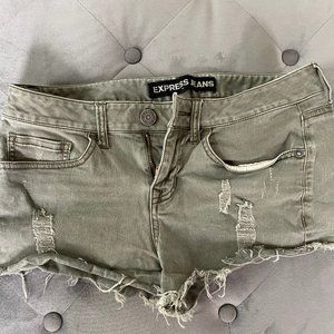 Express Army Green Short Shorts, Size 4